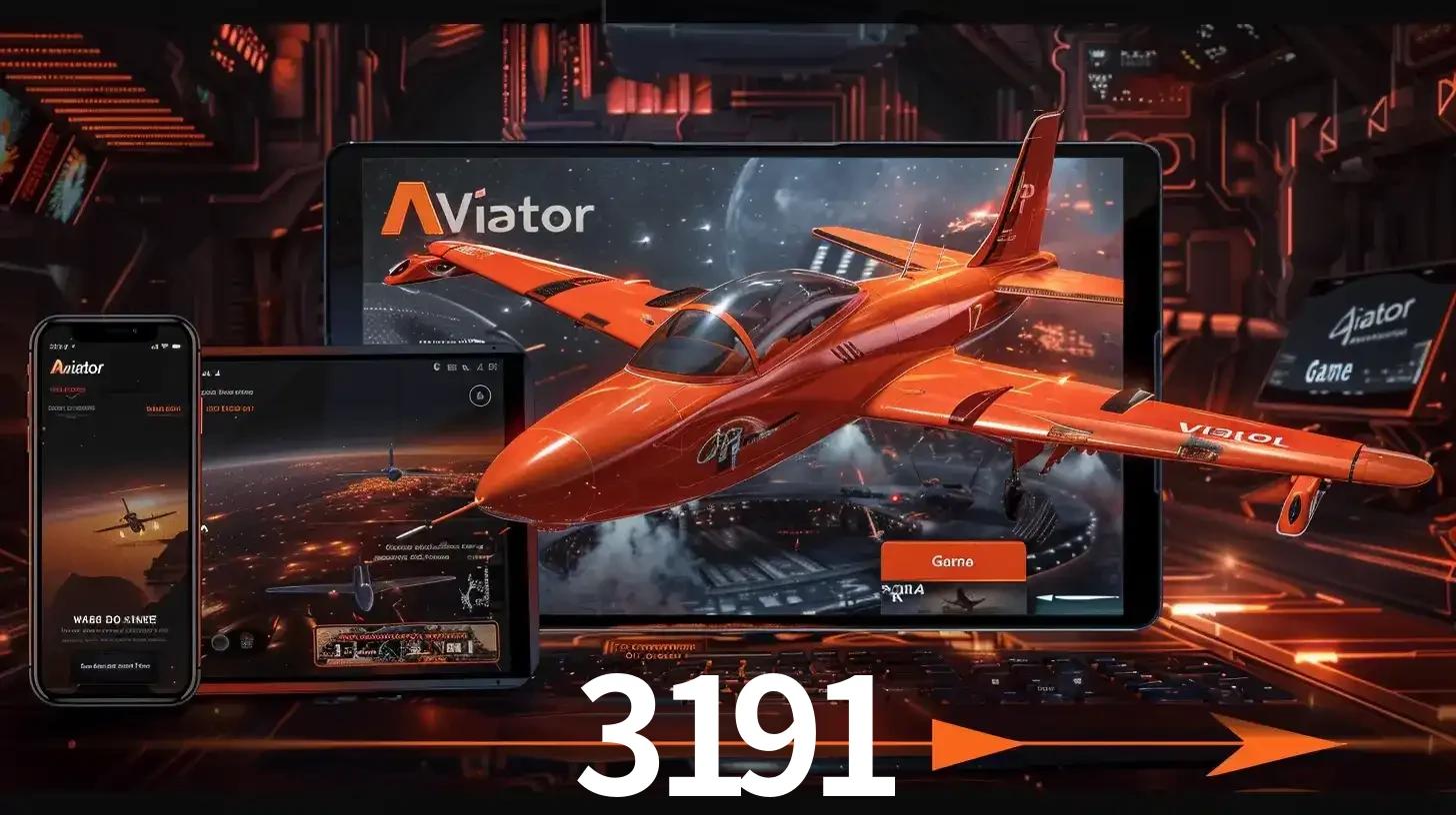 Apresentação tecnológica do jogo Aviator com um avião saindo da tela de um tablet, demonstrando a experiência imersiva em múltiplos dispositivos no 3191.